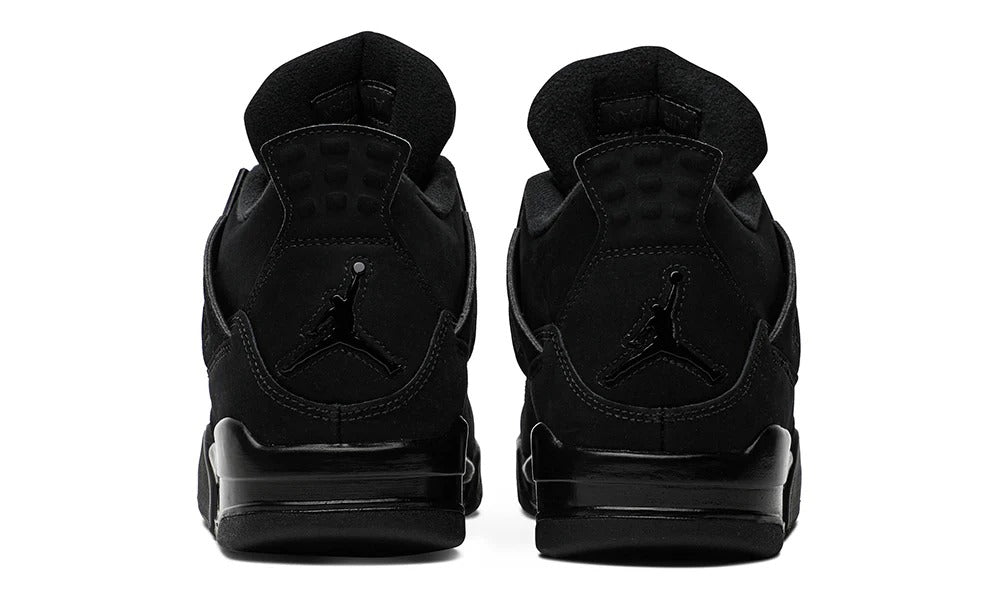 Nike Air Jordan 4 Retro Black Cat Monochromatic Suede Sneakers
