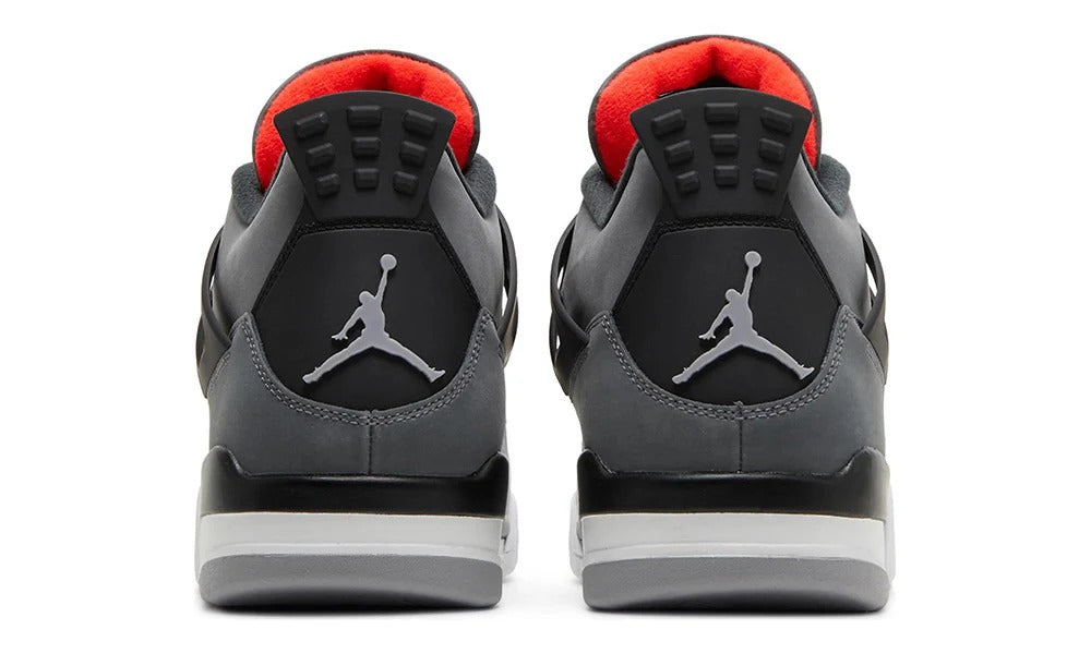 Nike Air Jordan 4 Retro Infrared Charcoal Grey Basketball Sneakers