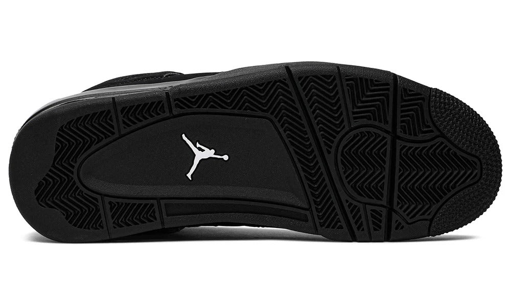 Nike Air Jordan 4 Retro Black Cat Monochromatic Suede Sneakers